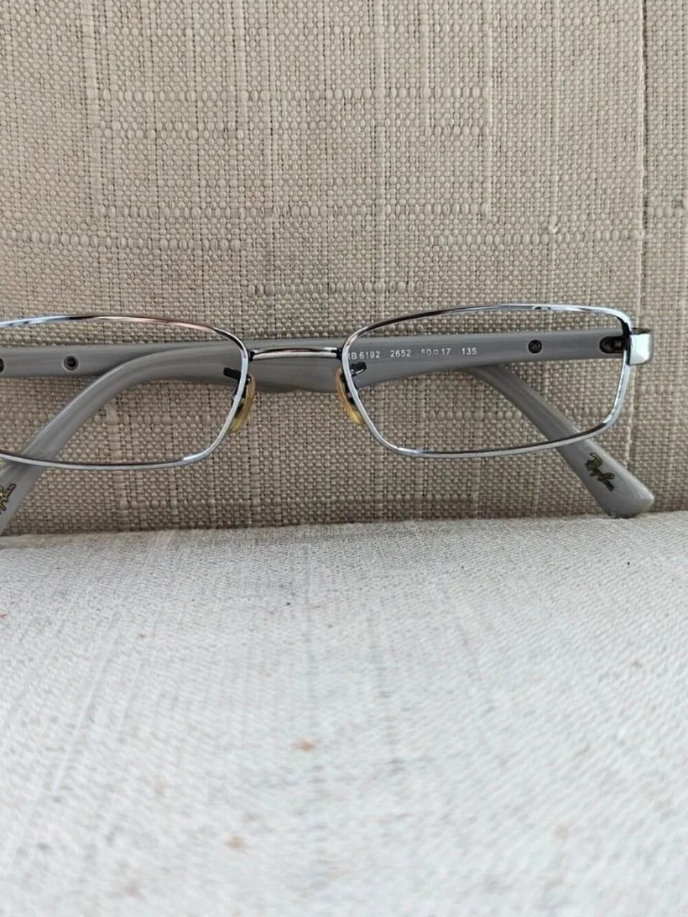 Ray-Ban Women Eyeglasses Frame Silver Tone Metal eyewear Glases RB6192